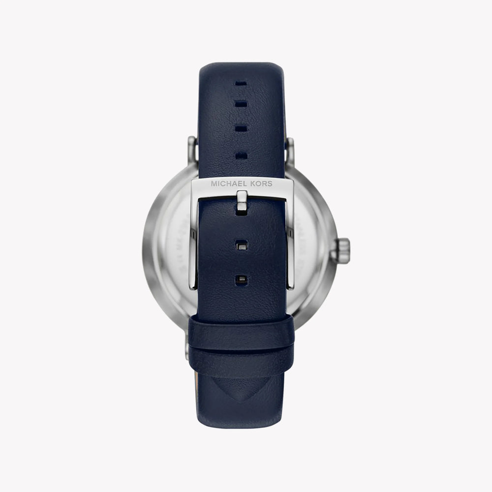 Michael Kors Men's Blue Leather Watch, Silver Case | Mk2968 by i-watch