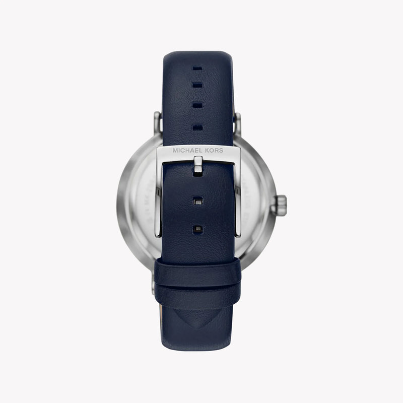 Michael Kors Men's Blue Leather Watch, Silver Case | Mk2968 by i-watch