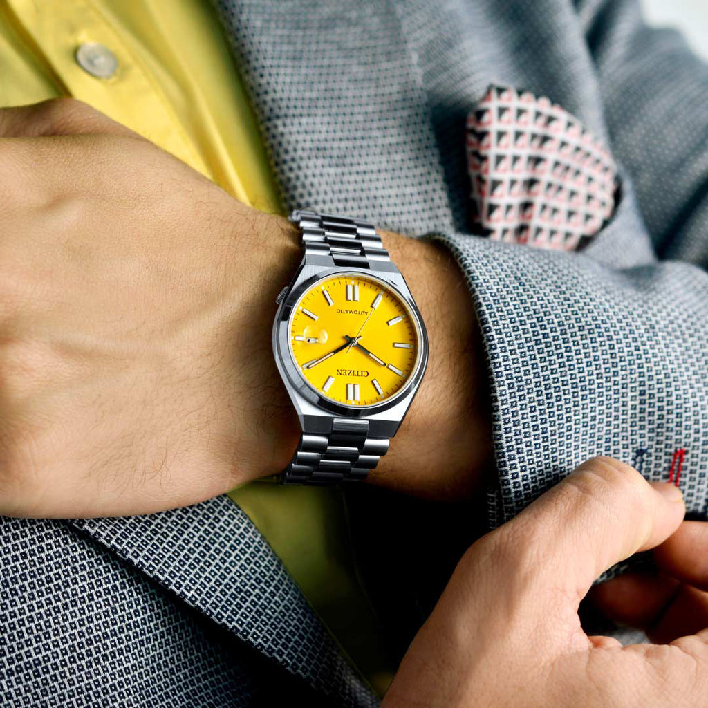 CITIZEN NJ0150-81Z - BOLD PERFORMANCE WITH YELLOW DIAL & STAINLESS STEEL STRAP-i-Watch-5