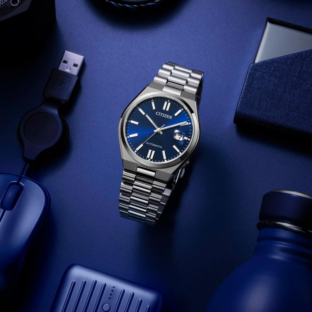 CITIZEN NJ0150-81L BOLD ELEGANCE - STAINLESS STEEL AUTOMATIC MEN'S WATCH WITH BLUE DIAL-i-Watch-5