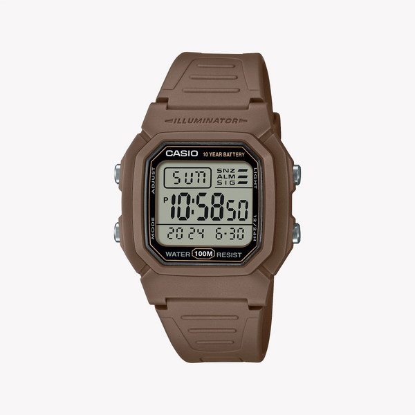 CASIO W-800H-5AVES SPORTY RELIABILITY - BROWN RESIN DIGITAL WATCH FOR ACTIVE LIFESTYLES