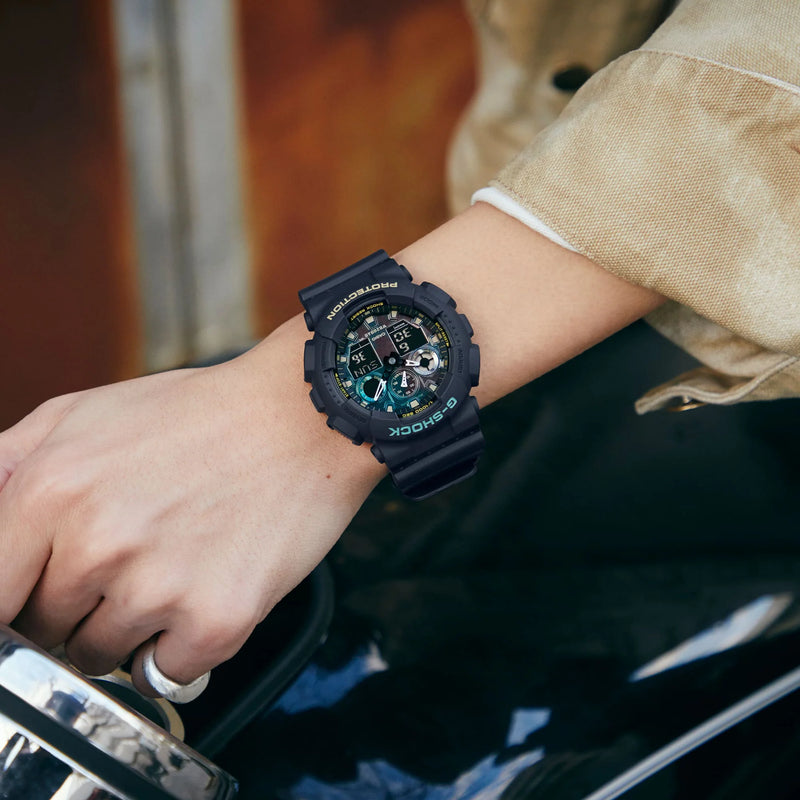 G-Shock Men's Black Resin Watch, Digital Dial | Ga-100rc-1adr by i-watch
