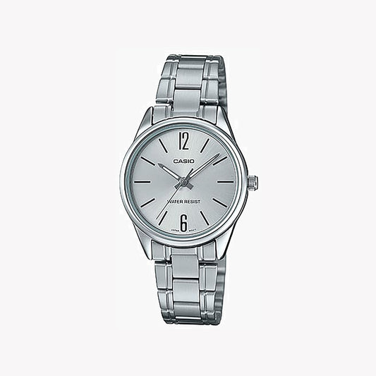 Montre Casio LTP-V005D-7B analogique argentée pour femme