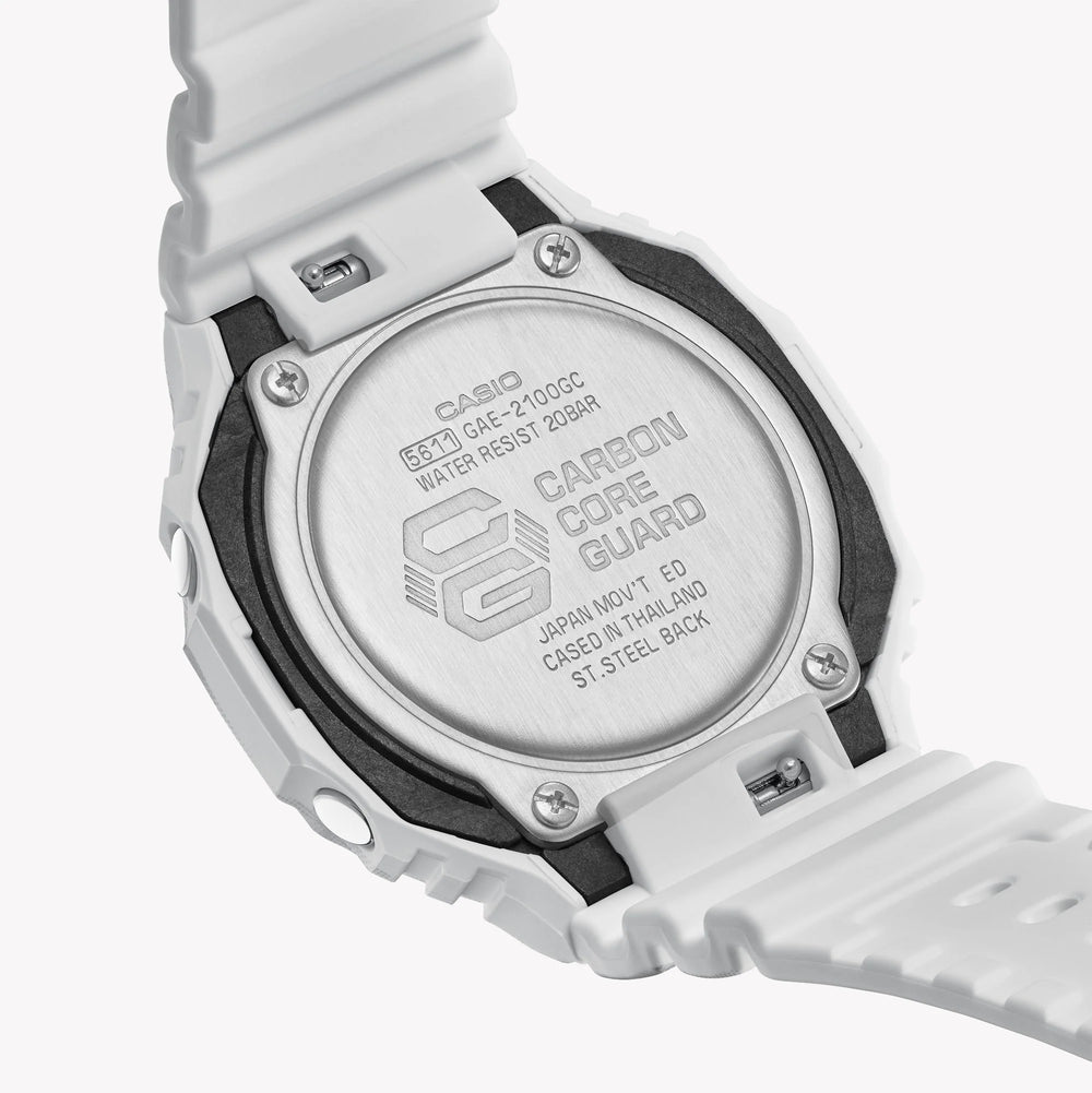 Casio G-Shock Gae-2100gc-7adr - Adventure Awaits Men's Watch With White Resin Band & Digital Dial by i-watch