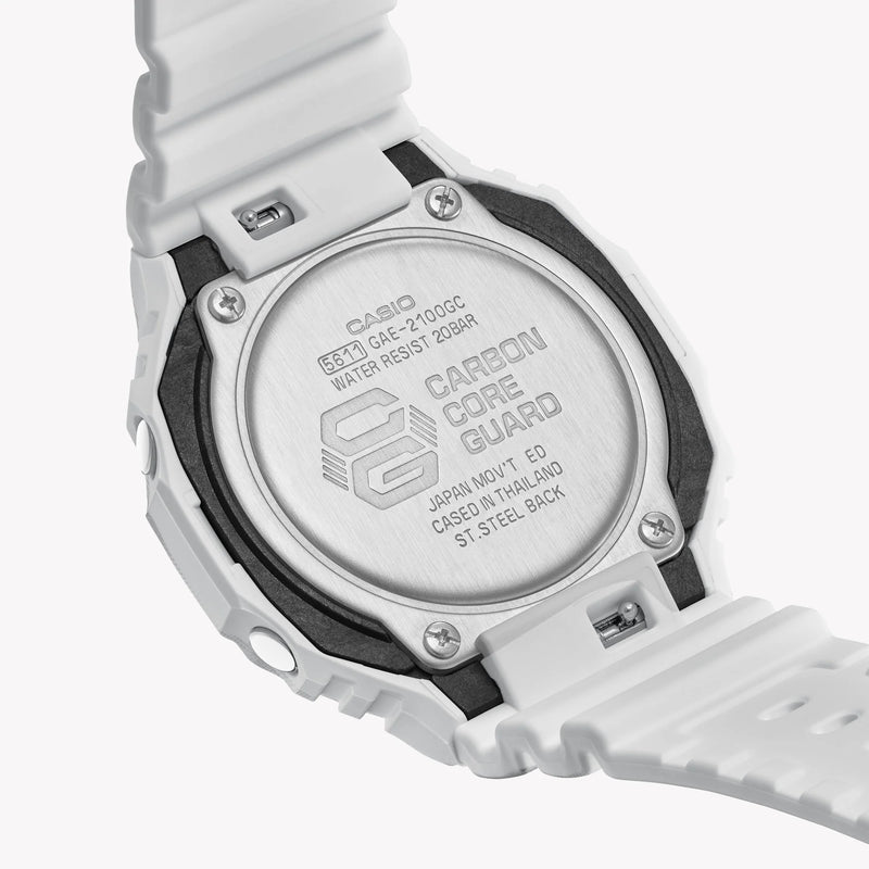Casio G-Shock Gae-2100gc-7adr - Adventure Awaits Men's Watch With White Resin Band & Digital Dial by i-watch