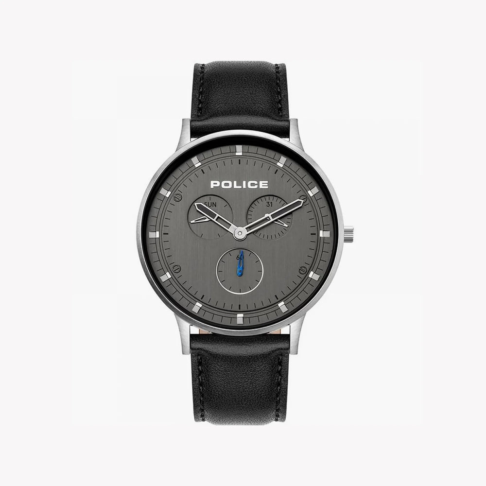 Police Men's Silver Stainless Steel, Black Band | P15968js39 by i-watch