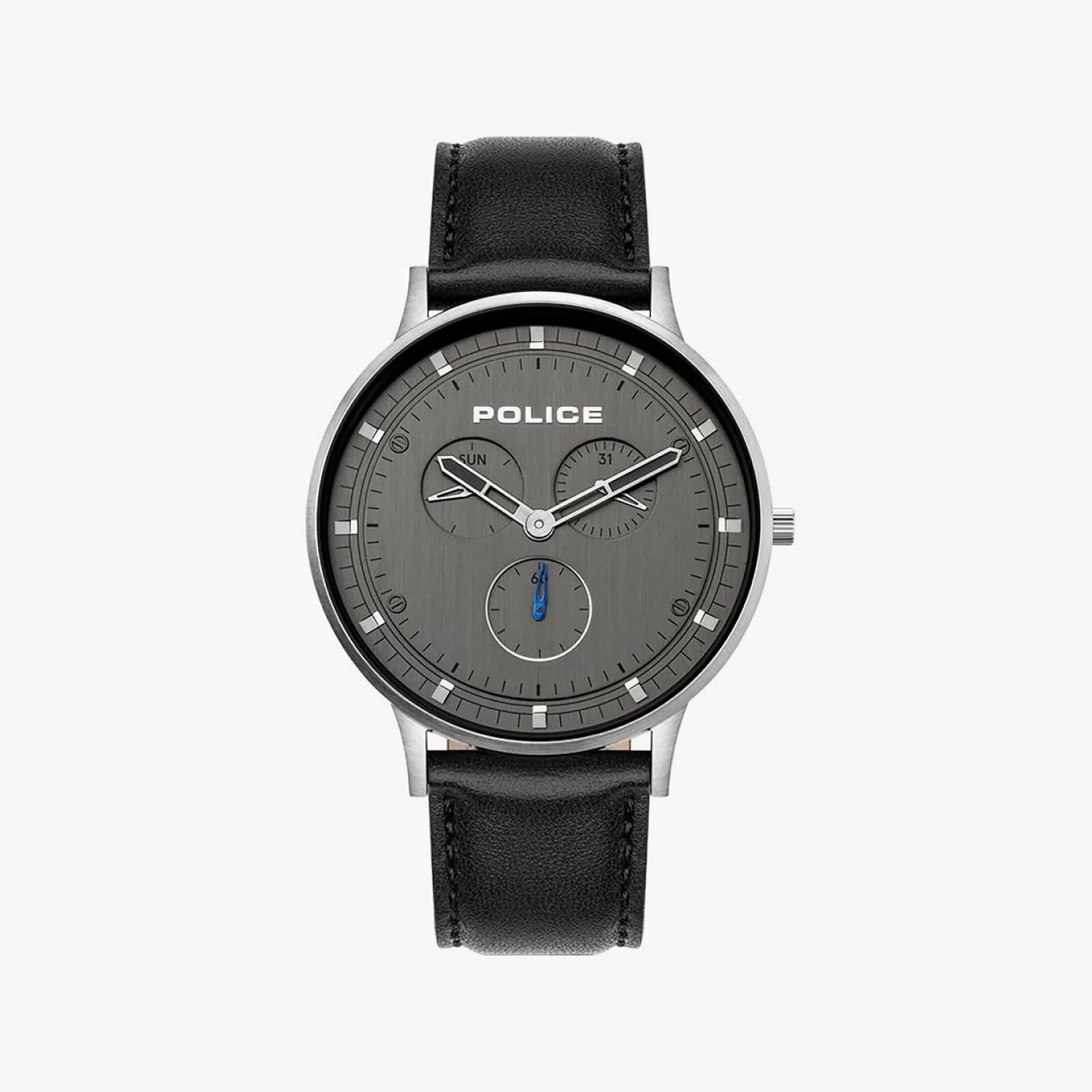 Police Men's Silver Stainless Steel, Black Band | P15968js39 by i-watch