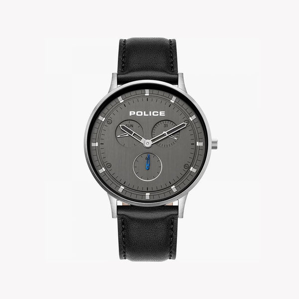 Police Men's Silver Stainless Steel, Black Band | P15968js39 by i-watch