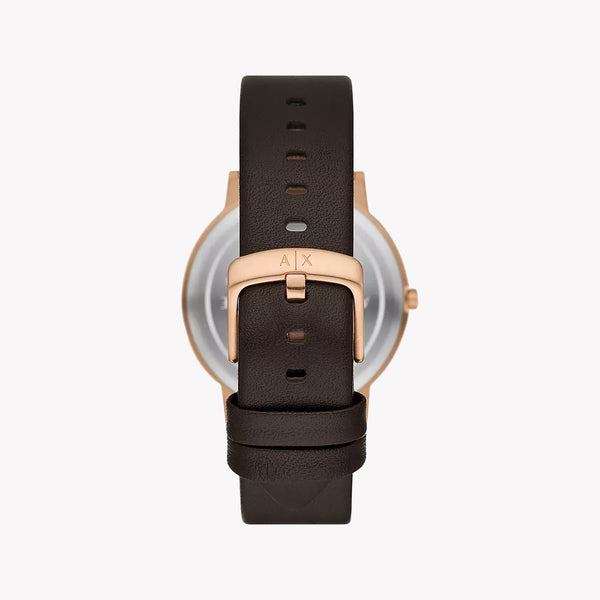 A|X Armani Exchange Men's Brown Leather Watch, Gold | Ax2873 by i-watch