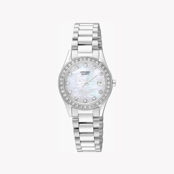 Citizen Eu2680-52d Charming Utility - Stylish Silver Women's Watch With Elegant White Dial by i-watch