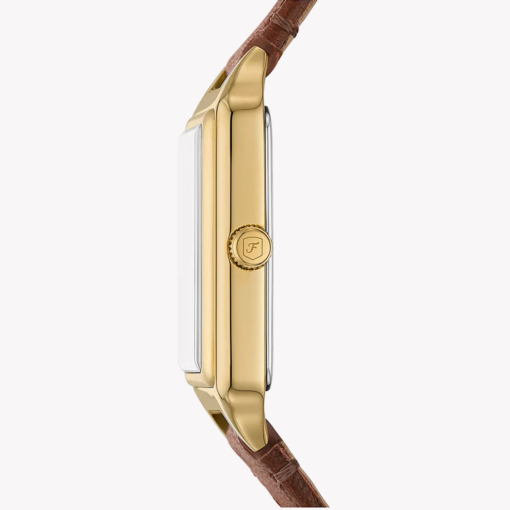 FOSSIL ES5303 - ELEGANT TIMEPIECE FOR WOMEN WITH GRACEFUL GREY DIAL & LUXURIOUS BROWN LEATHER STRAP-i-Watch-4