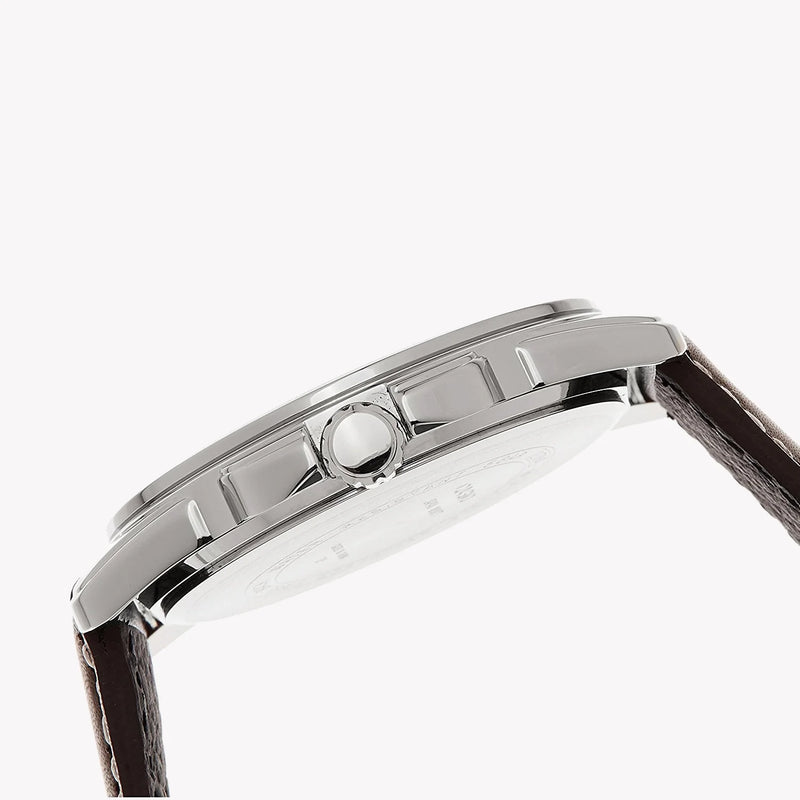 Casio Men's Silver Stainless Steel, Brown Leather | Mtp-1314l-7a by i-watch