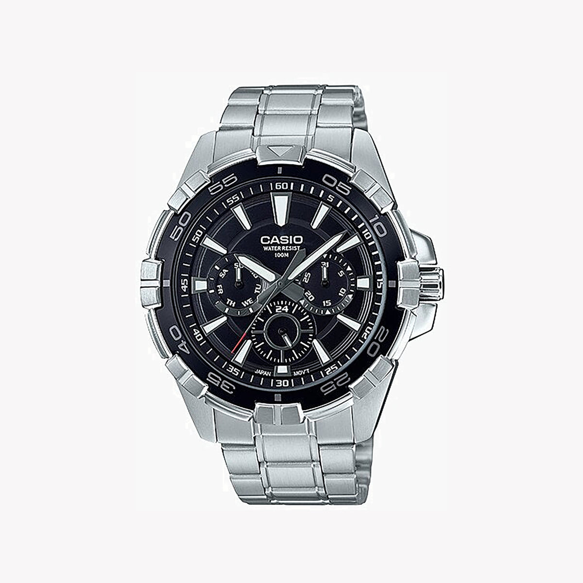 CASIO MTD-1069D-1A2VDF - SPORTY ELEGANCE MEN'S WATCH WITH STAINLESS STEEL BAND