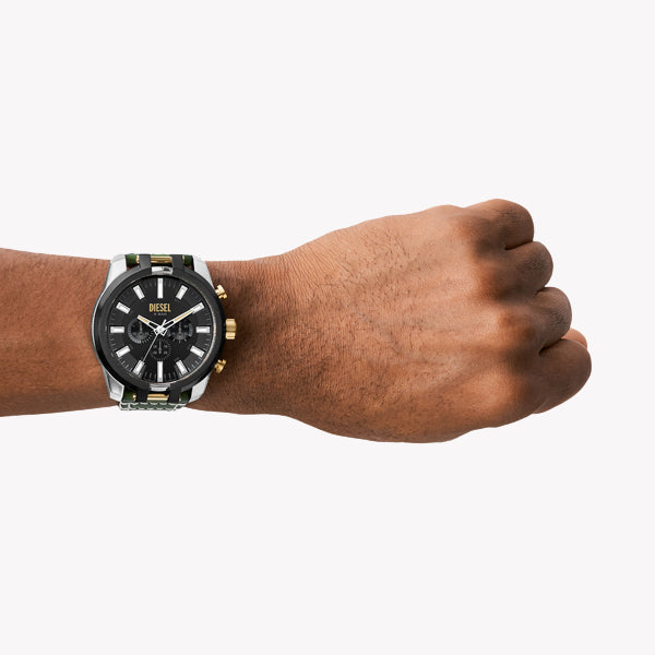 DIESEL DZ4588 BOLD ADVENTURE - MEN'S SPORTY CHRONOGRAPH WATCH WITH GREEN LEATHER BAND-i-Watch-4