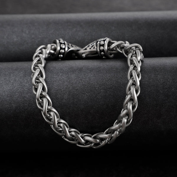 Zink Men's Silver Stainless Steel Bracelet | Zjbc052u