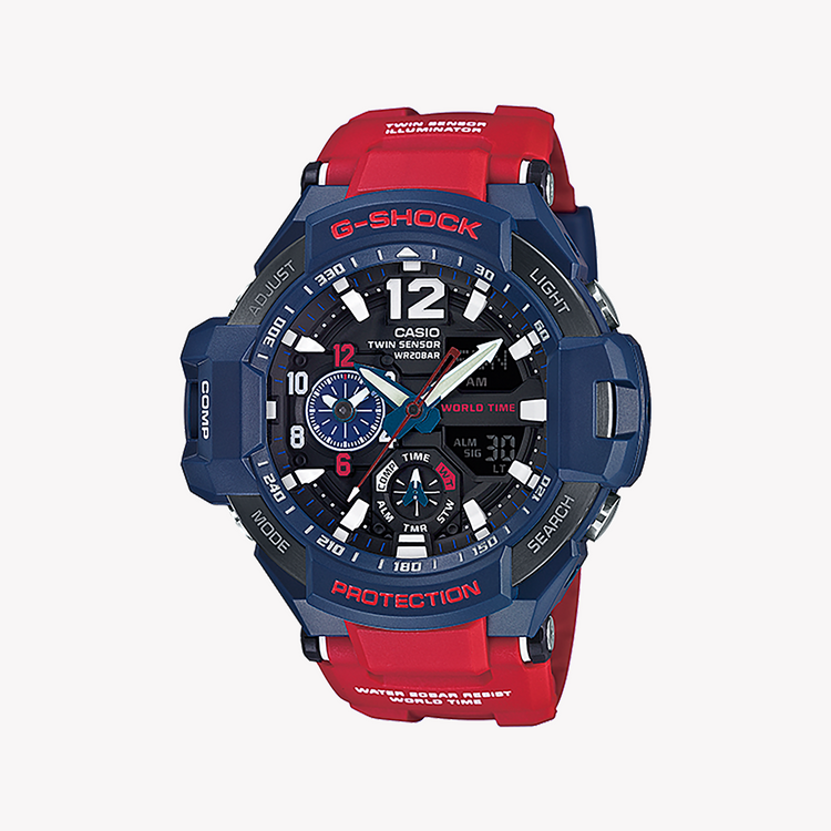 CASIO G-SHOCK GA-1100-2ADR ADVENTURE READY - MEN'S STYLISH SPORT WATCH WITH COMPASS & THERMOMETER