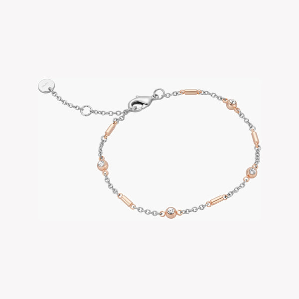 Esprit Women's Silver & Rose Gold Watch, Silver Dial | Es1l140m0075 by i-watch