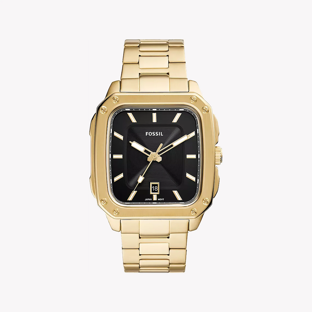 Fossil Men's Gold Watch, Black Dial | Fs5932 by i-watch