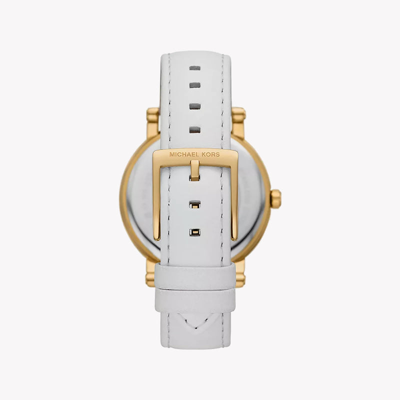 Michael Kors Women's Gold Watch, White Leather | Mk2985 by i-watch