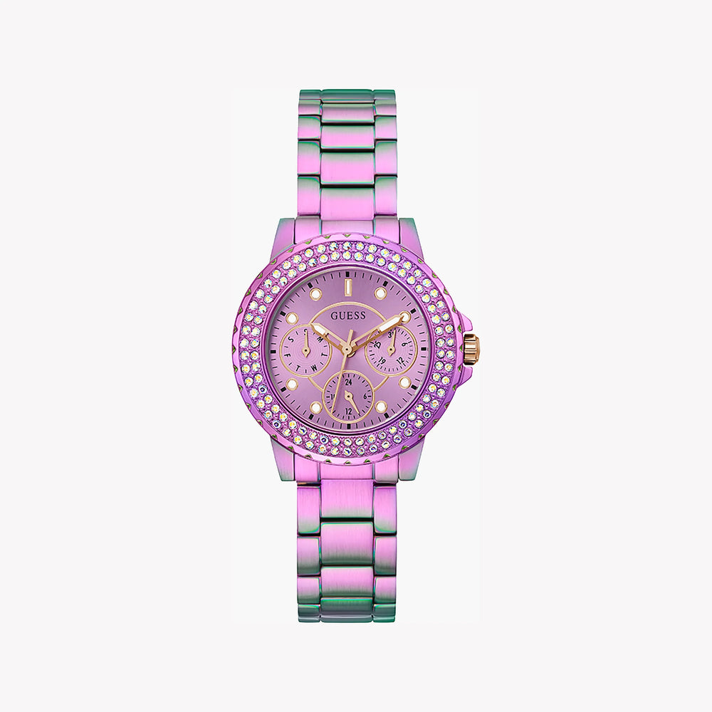 Guess Women's Purple Stainless Steel Watch, Quartz | Gw0410l4 by i-watch