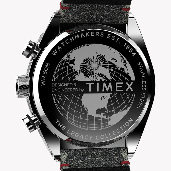 Timex Men's Legacy Tonneau, Black Dial/Black Leather | Tw2u14100zv by i-watch