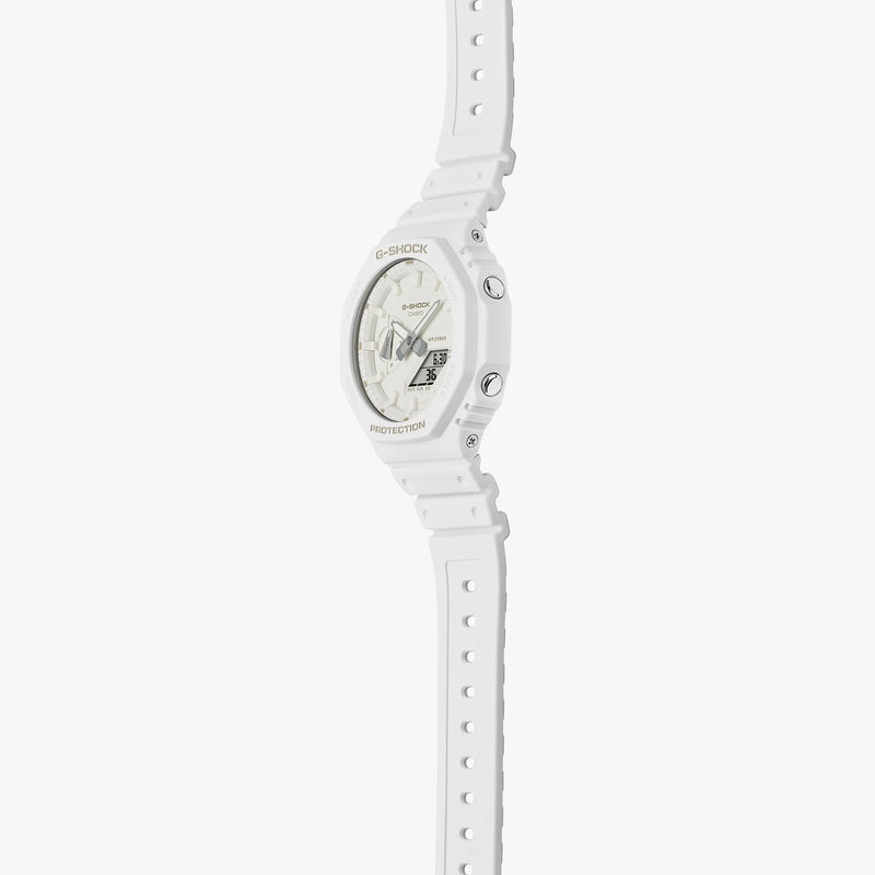 G-Shock Men's White Resin Watch, Dual Led Light | Ga-2100-7a7dr by i-watch
