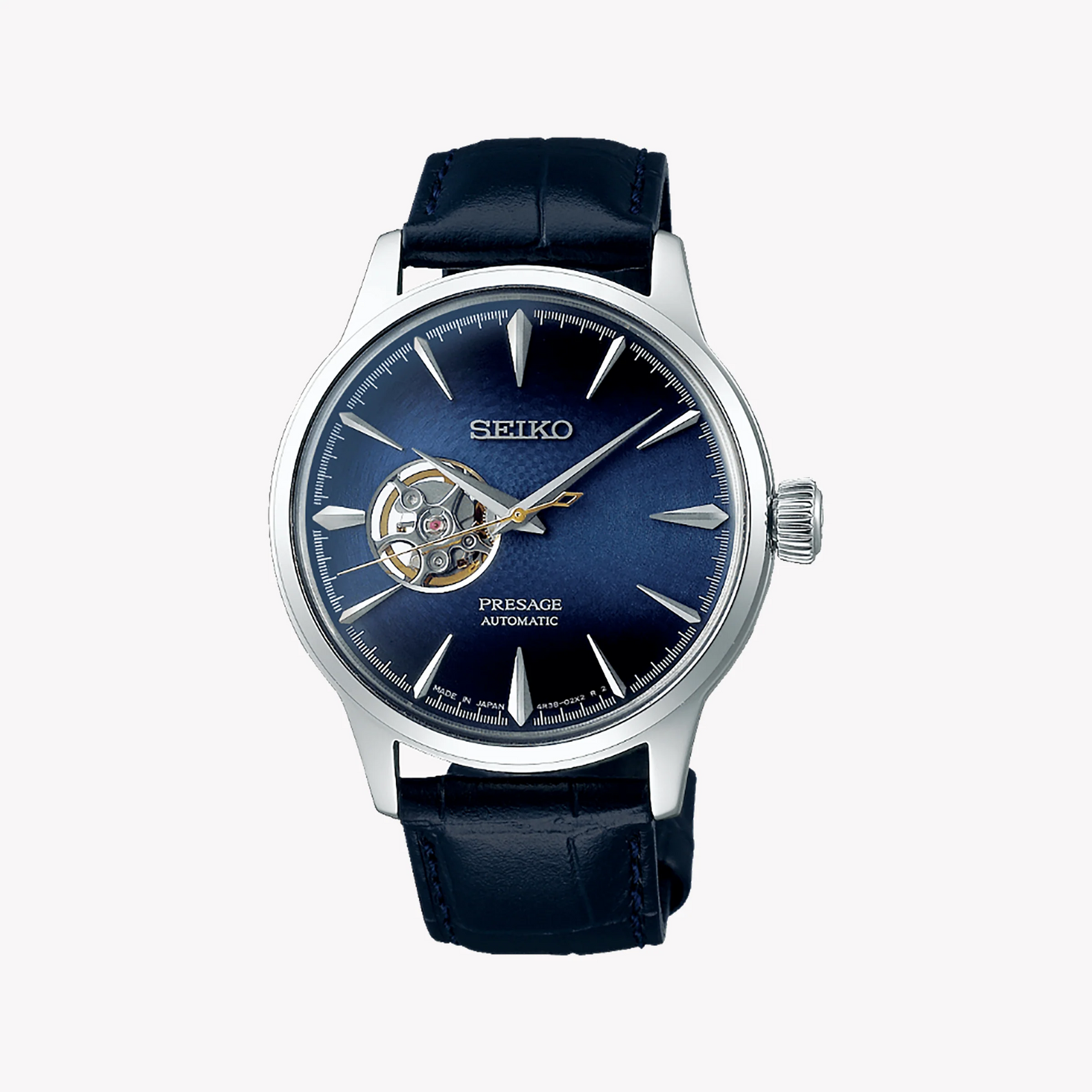 Seiko Men's Silver Watch, Dark Blue Dial | Ssa405j1 by i-watch