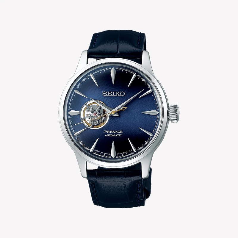 Seiko Men's Silver Watch, Dark Blue Dial | Ssa405j1 by i-watch