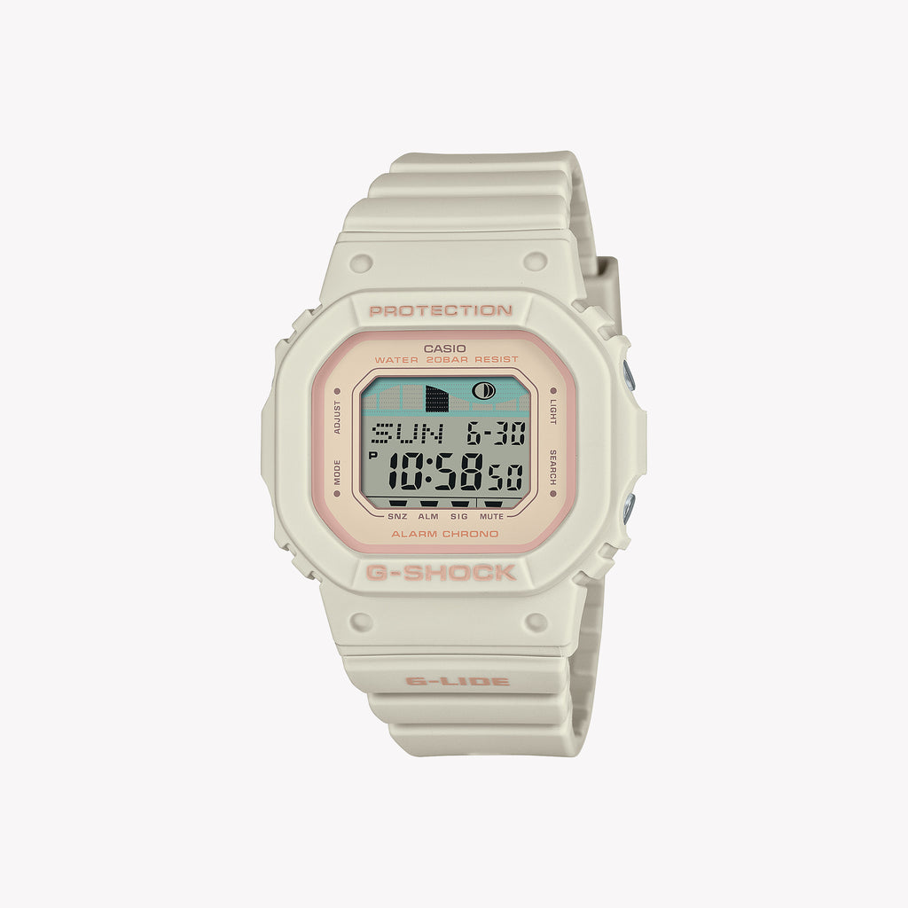 G-Shock Women's Watch with Off-White Resin Case and Off-White Resin Band