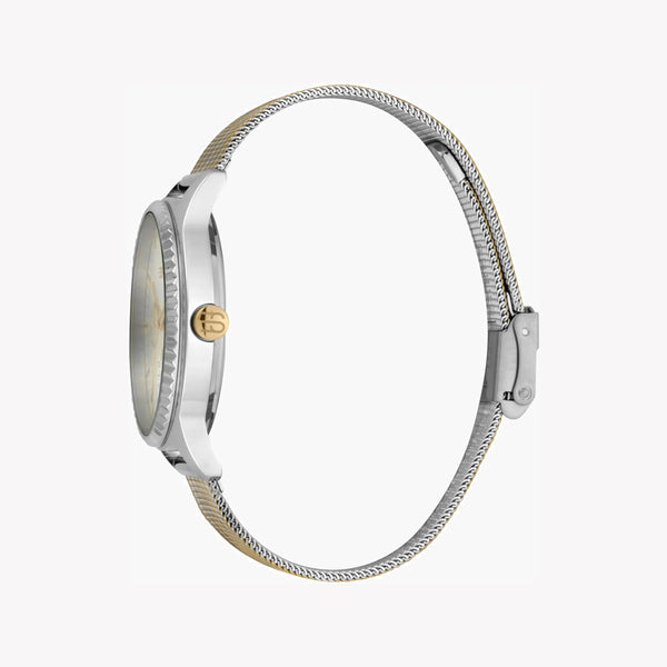Esprit Women's Silver & Gold Stainless Steel Watch, Silver Dial | Es1l180m0015 by i-watch