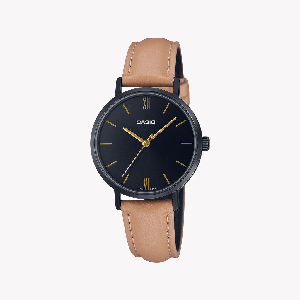CASIO LTP-VT02BL-1AUDF ELEGANT SPORTY TIMEPIECE - CHIC LEATHER FOR MODERN WOMEN