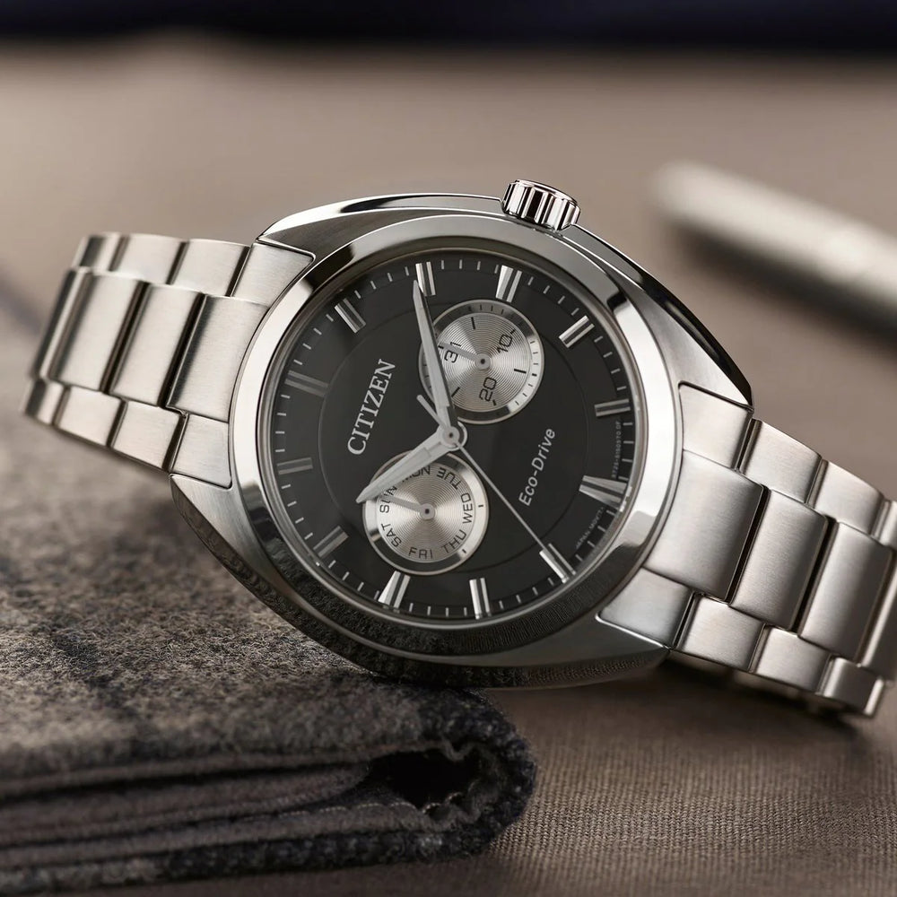 Citizen Bu4010-56e - Dynamic Elegance: Men's Eco-Drive Watch With Silver Stainless Steel & Black Dial by i-watch