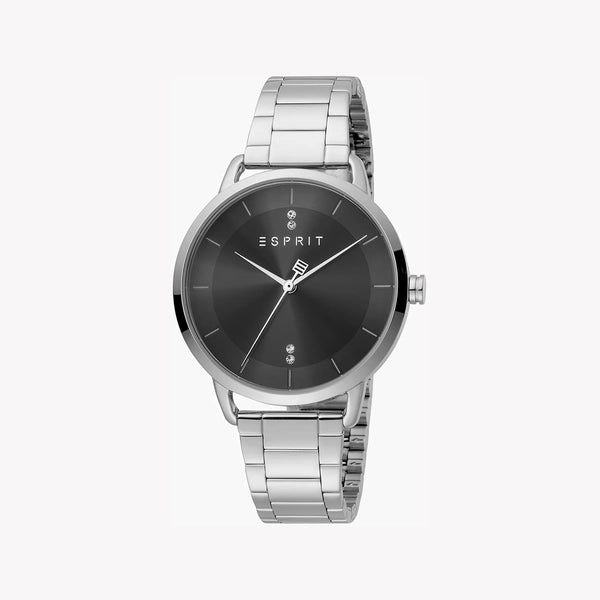 Esprit Women's Silver Stainless Steel Watch, Black Dial | Es1l179m0035 by i-watch