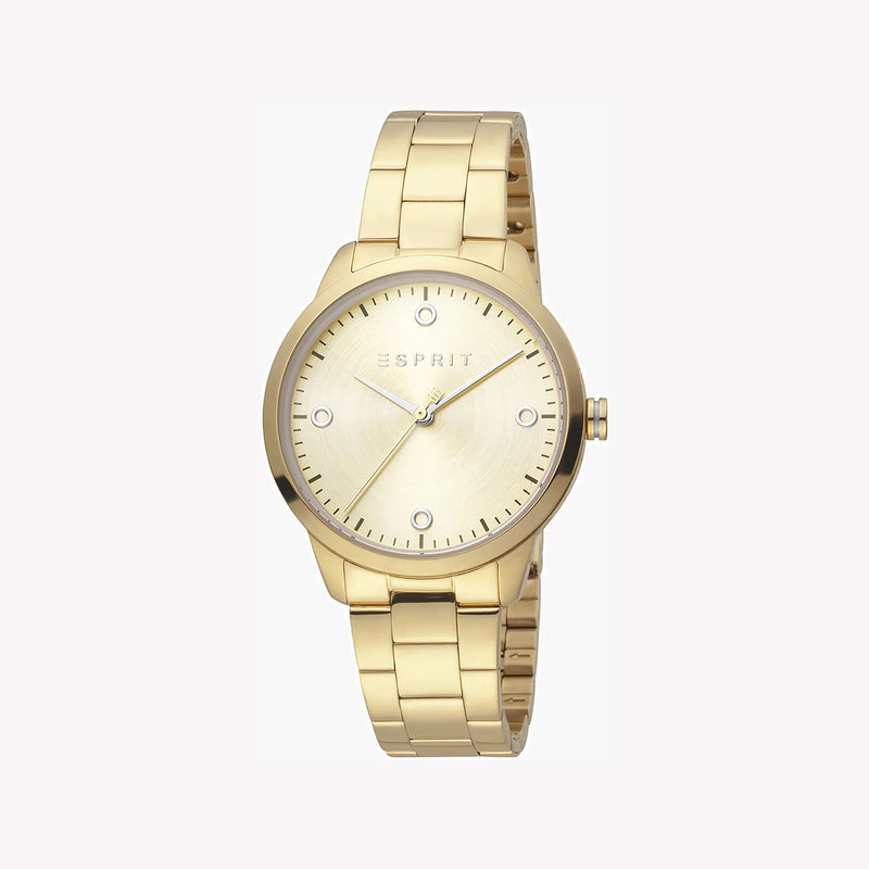 Esprit Women's Gold Stainless Steel Watch, Champagne Dial | Es1l171m0015 by i-watch