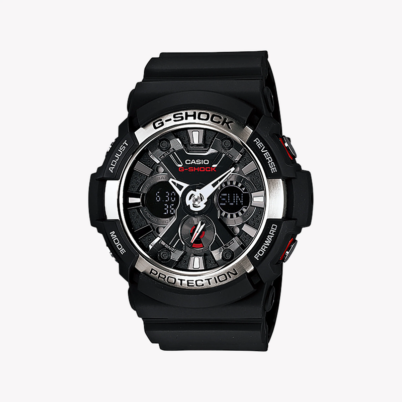 Casio G-Shock Ga-200-1a Bold Adventurer - Men's Sporty Black Timepiece by i-watch