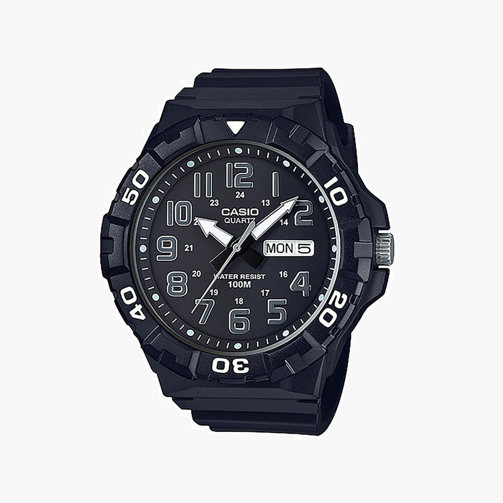 CASIO MRW-210H-1AVDF ADVENTURER - RUGGED BLACK RESIN MEN'S WATCH WITH ACCURATE TIMEKEEPING & WATER RESISTANCE