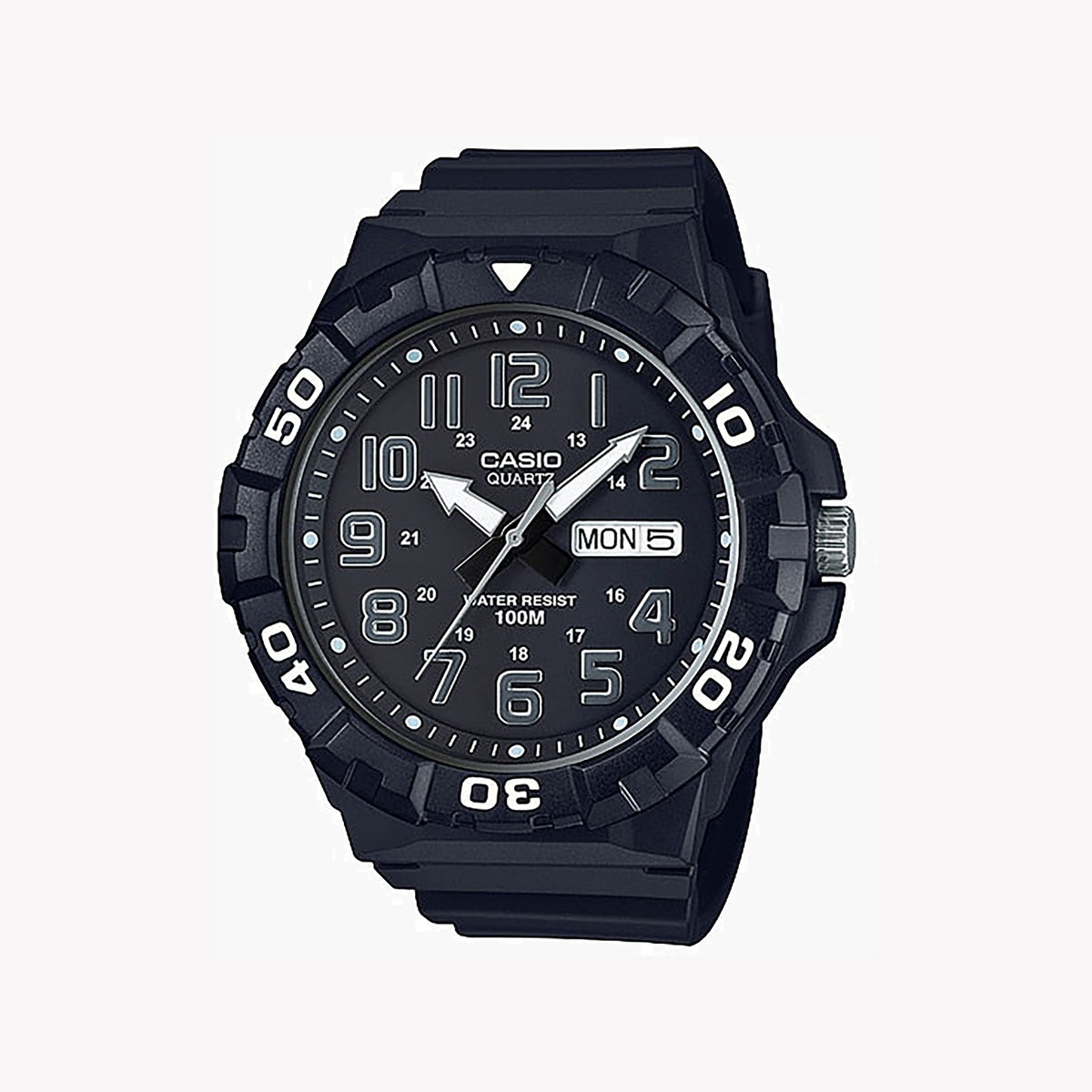 CASIO MRW-210H-1AVDF ADVENTURER - RUGGED BLACK RESIN MEN'S WATCH WITH ACCURATE TIMEKEEPING & WATER RESISTANCE