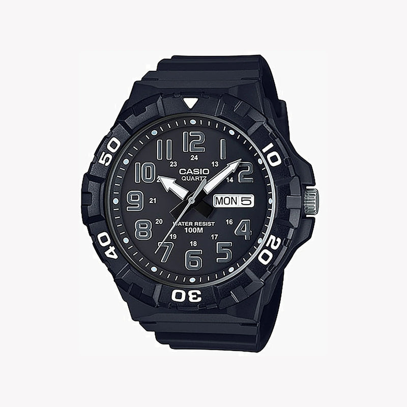 Casio Mrw-210h-1avdf Adventurer - Rugged Black Resin Men's Watch With Accurate Timekeeping & Water Resistance by i-watch