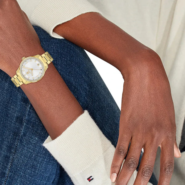 Tommy Hilfiger Women's Gold Watch, White Dial | Th85 by i-watch