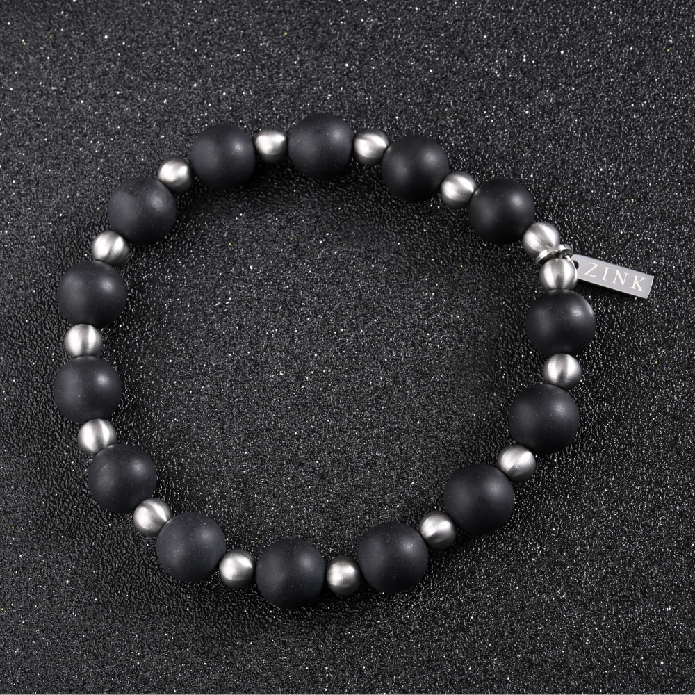Zink Men's Black & Silver Stainless Steel Bracelet | Zjbc010bas by i-watch