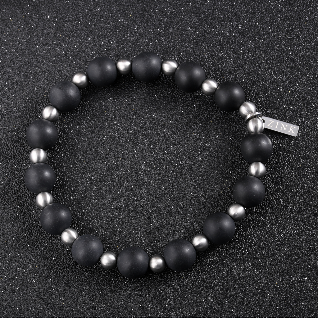 Zink Men's Black & Silver Stainless Steel Bracelet | Zjbc010bas