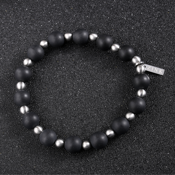 Zink Men's Black & Silver Stainless Steel Bracelet | Zjbc010bas