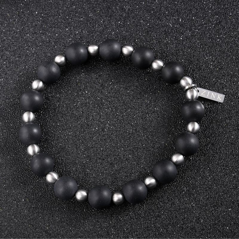 Zink Men's Black & Silver Stainless Steel Bracelet | Zjbc010bas by i-watch