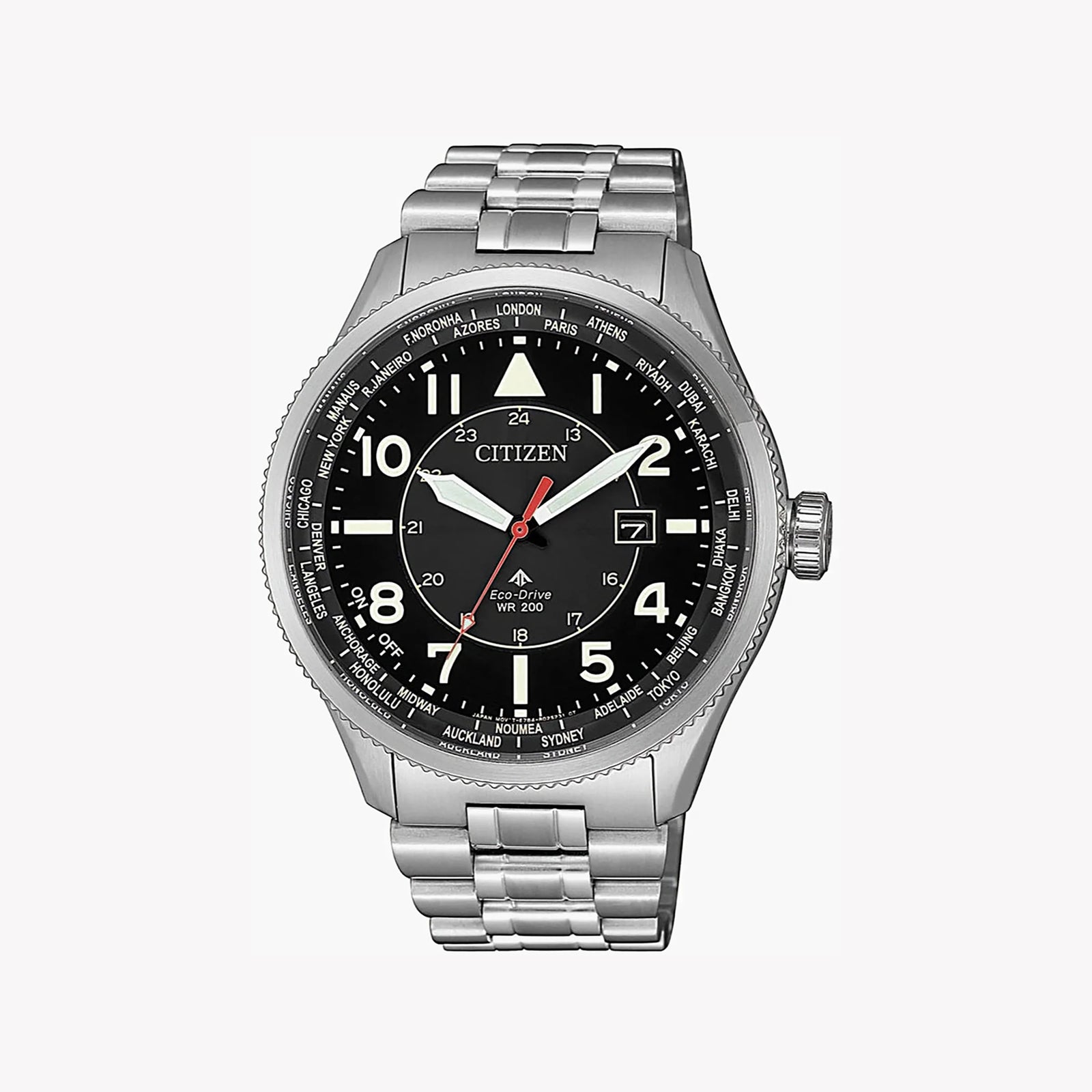 Citizen Eco-Drive Bx1010-53e - Modern Masterpiece Men's Watch With Silver Stainless Steel & Black Dial by i-watch