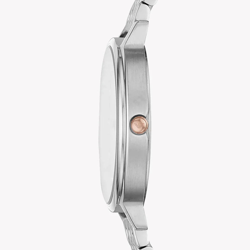 Emporio Armani Women's Silver Stainless Steel Watch, White Dial | Ar80023 by i-watch