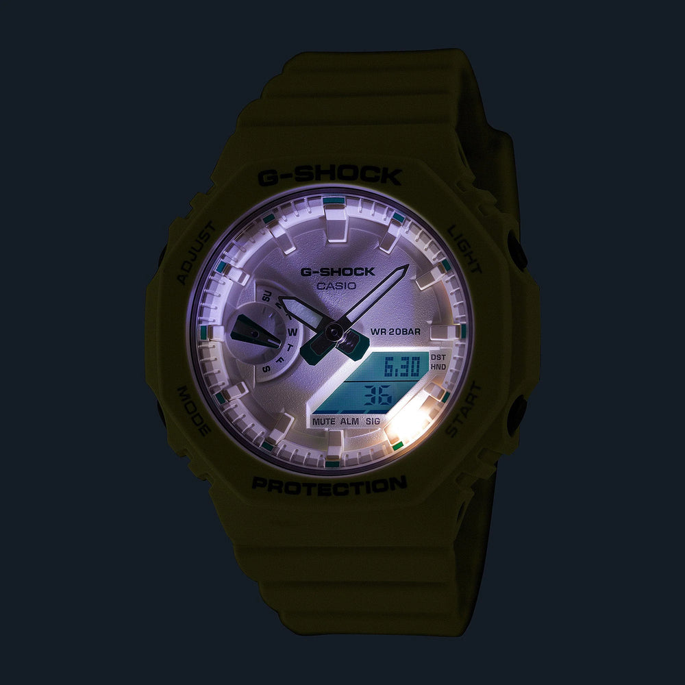 G-Shock Women's Beige Resin Watch, Sporty Chic | Gma-S2100ga-7adr by i-watch