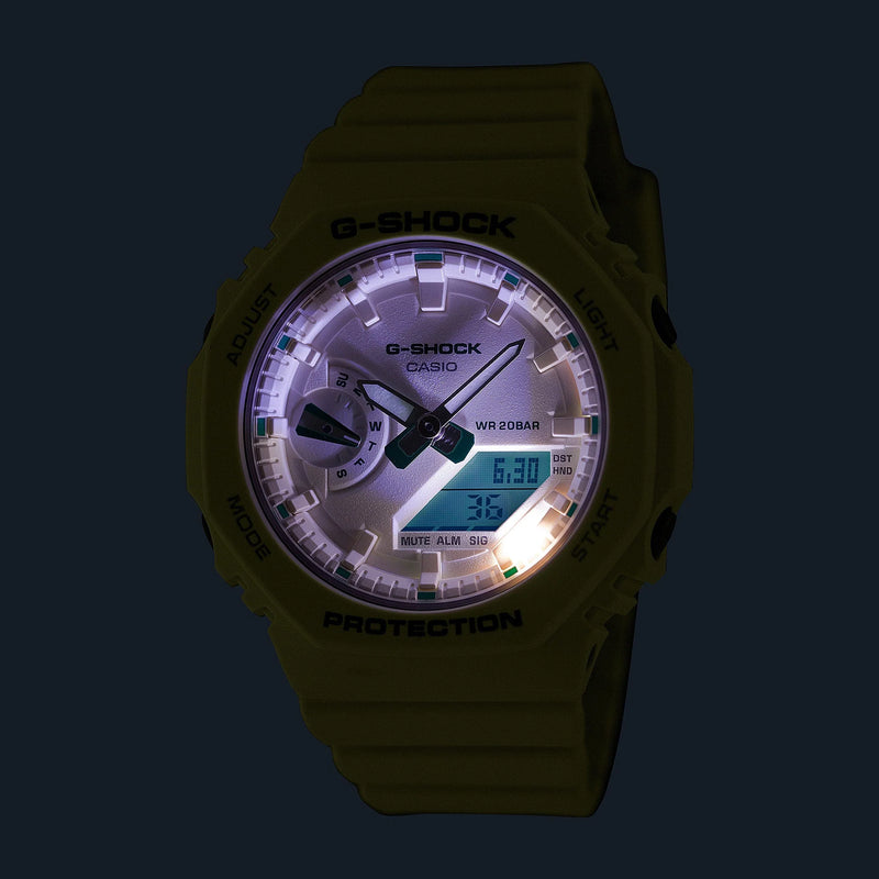 G-Shock Women's Beige Resin Watch, Sporty Chic | Gma-S2100ga-7adr by i-watch