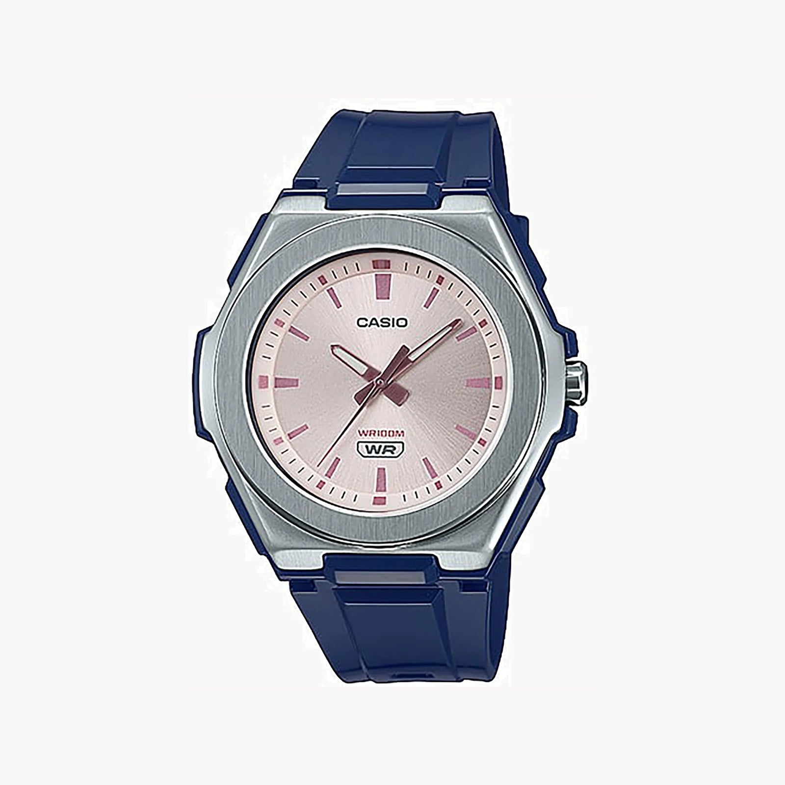 Casio Men's Silver & Rose Watch, Blue Resin Band | Lwa-300h-2ev by i-watch