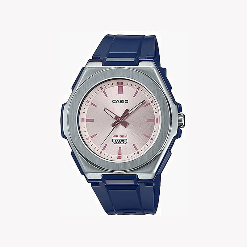 Casio Men's Silver & Rose Watch, Blue Resin Band | Lwa-300h-2ev by i-watch