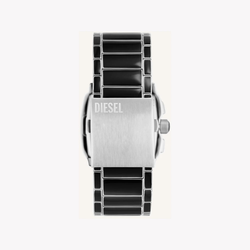 Diesel Men's Black Stainless Steel Watch, Silver Dial | Dz4646 by i-watch